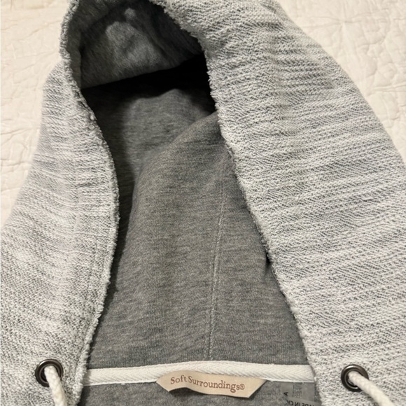 Soft Surroundings My Weekender Hoodie Pullover XL. Gray - Picture 7 of 12